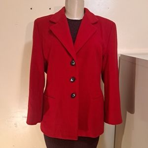 Augustus vintage wool cashmere red jacket 10
